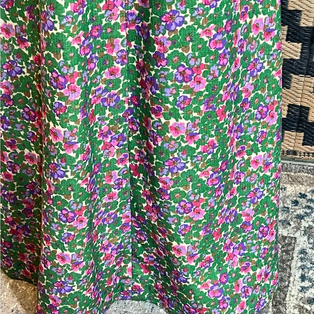 VINTAGE Flower Power‎ bold psychedelic floral long maxi dress gown polyester 60s